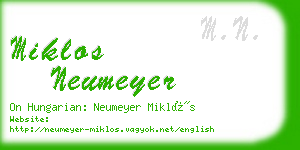miklos neumeyer business card